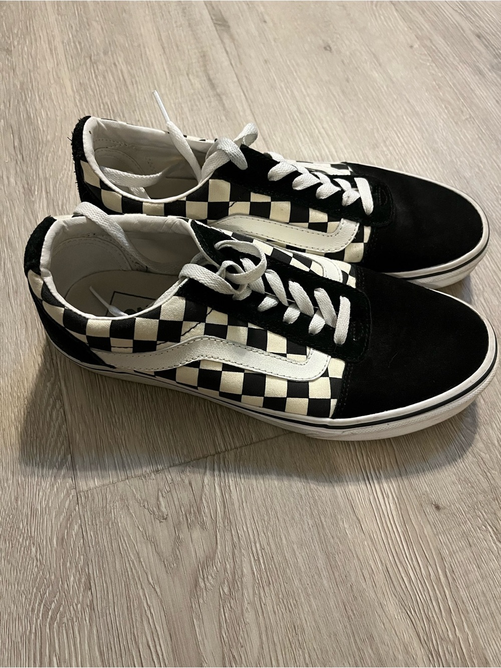 Vans Checkerboard Low-Top Sneakers - Black & White